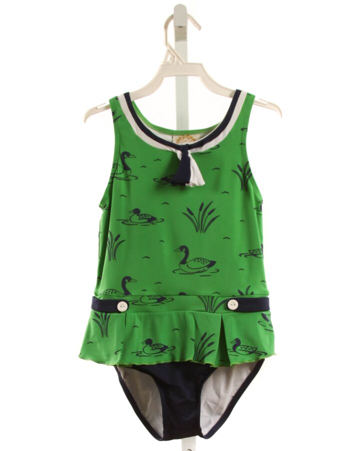 THE BEAUFORT BONNET COMPANY  GREEN   PRINTED DESIGN 1-PIECE SWIMSUIT
