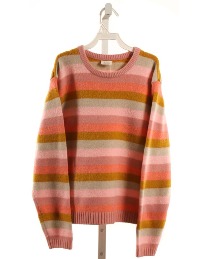 FEATHER 4 ARROW  PINK  STRIPED  SWEATER