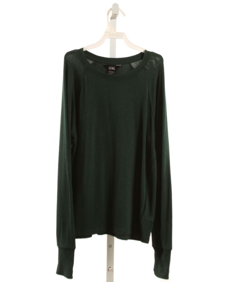 ATHLETA GIRL  FOREST GREEN    KNIT LS SHIRT