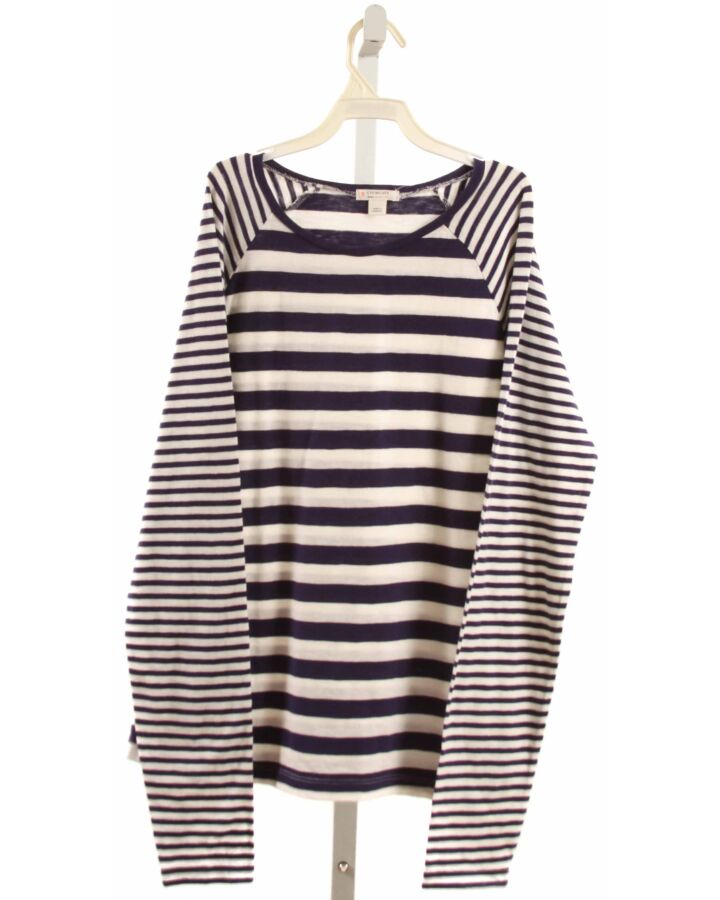 CREWCUTS  NAVY  STRIPED  KNIT LS SHIRT