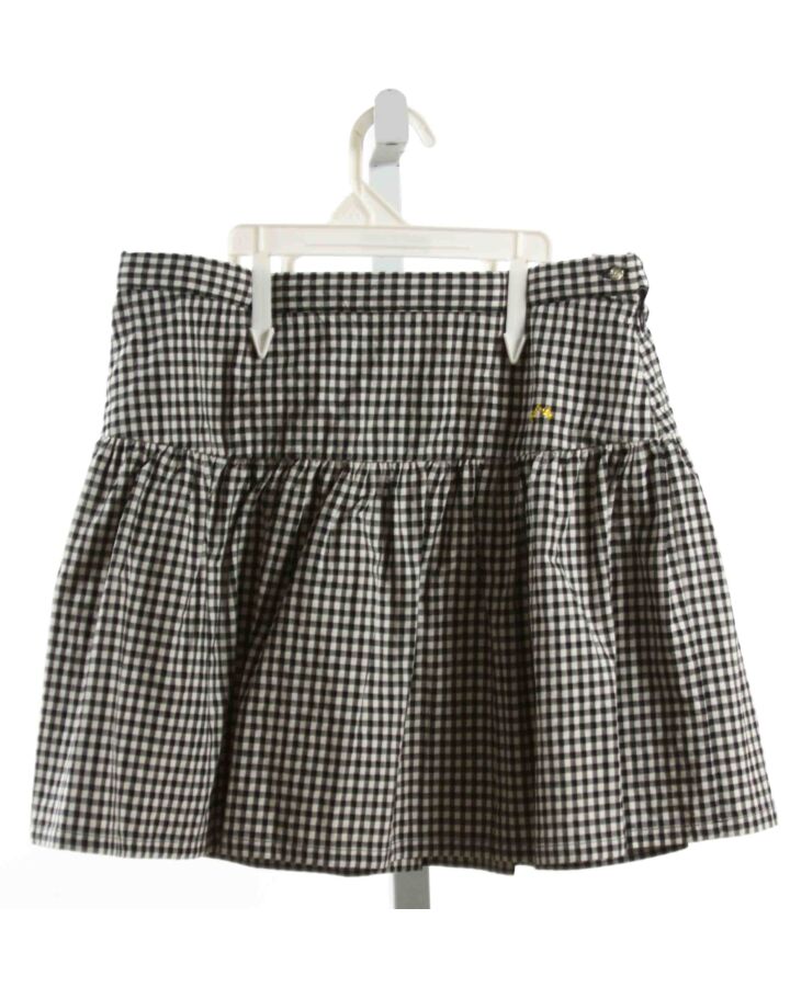 LILI GAUFRETTE  BLACK  GINGHAM  SKIRT