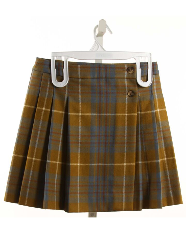 BONPOINT  MUSTARD  PLAID  SKIRT