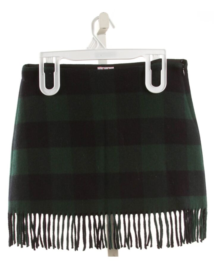 IL GUFO  FOREST GREEN WOOL PLAID  SKIRT