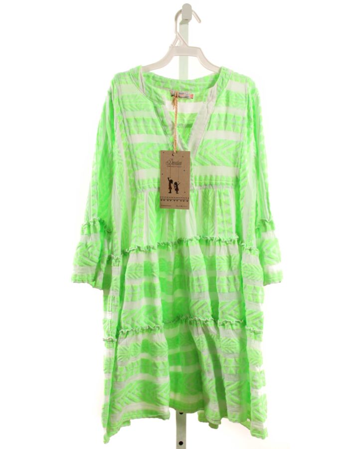 DEVOTION TWIN STARS  LIME GREEN   EMBROIDERED DRESS