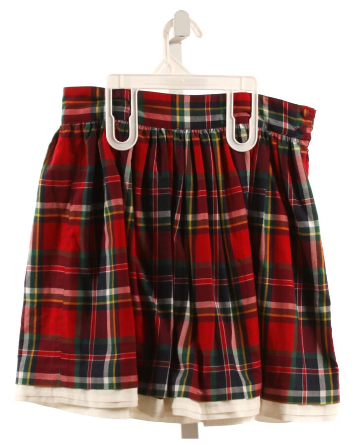 LA OCA LOCA  RED  PLAID  SKIRT