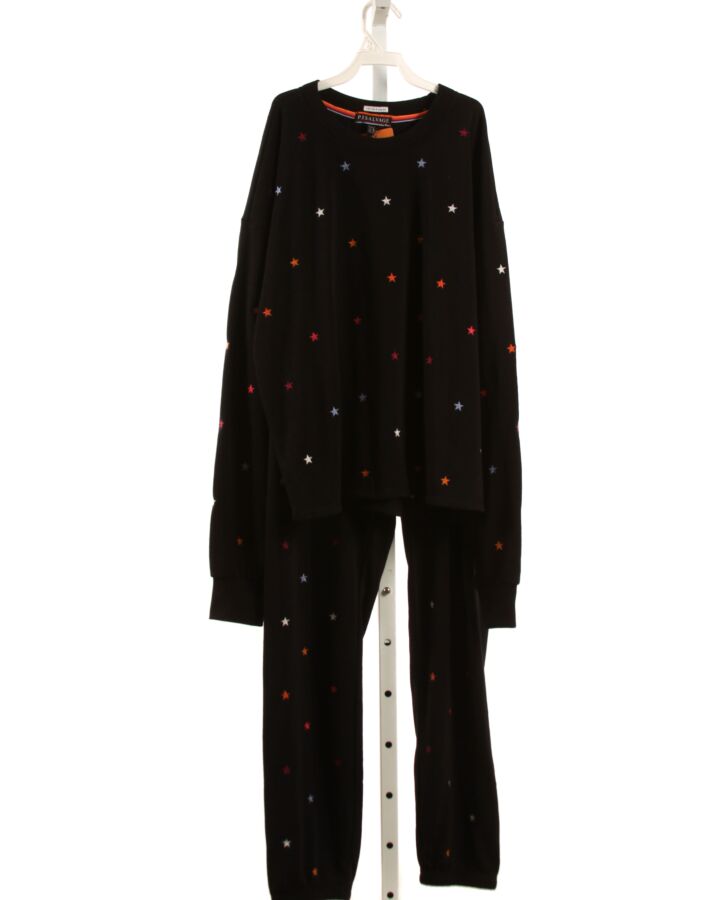 P.J. SALVAGE  BLACK   EMBROIDERED LOUNGEWEAR