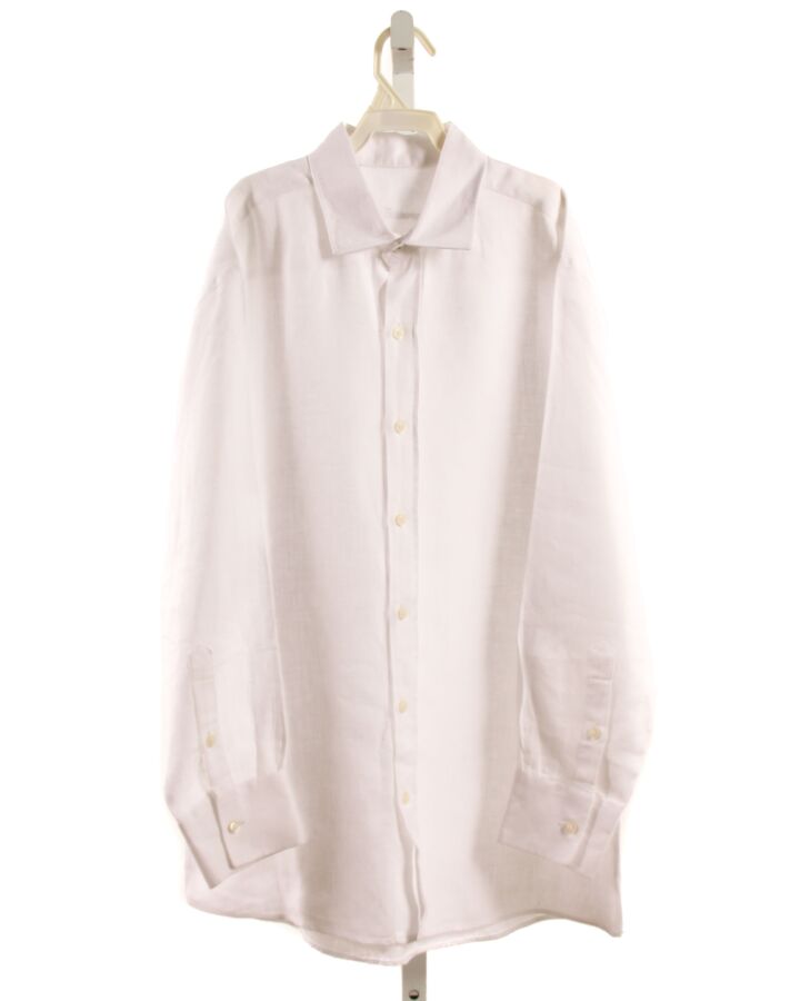 PETER ELLIOT BLUE  WHITE LINEN   DRESS SHIRT