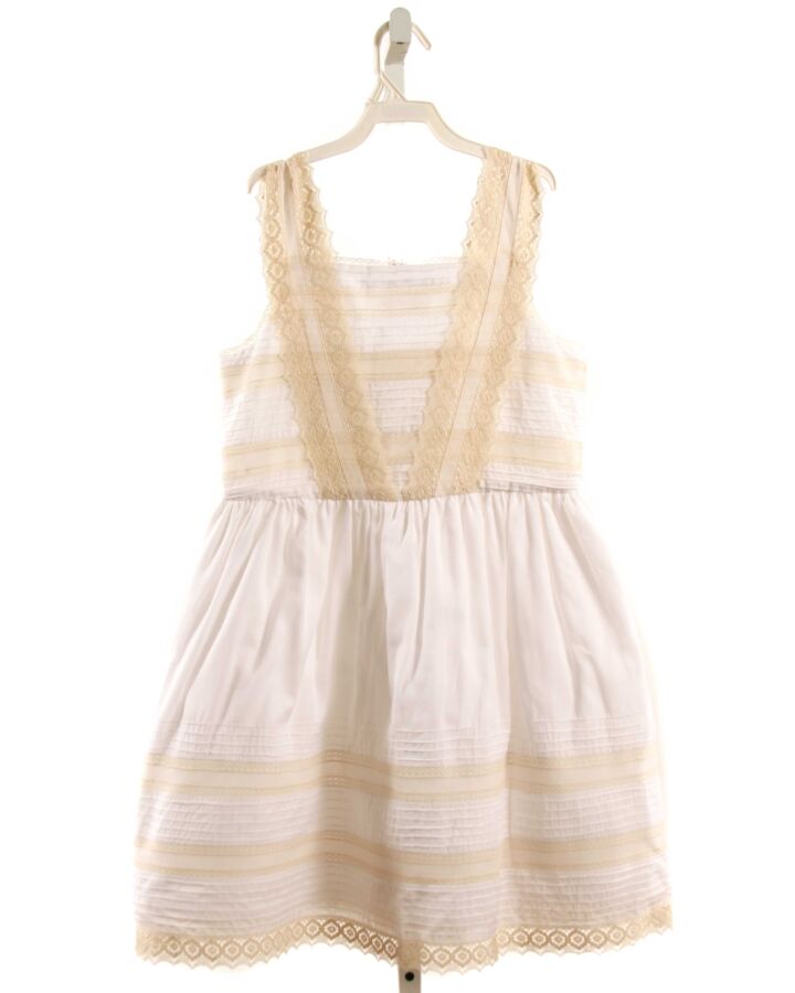 LA OCA LOCA  WHITE    DRESS WITH LACE TRIM