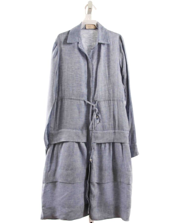 100 PERCENT CAPRI  BLUE LINEN   DRESS