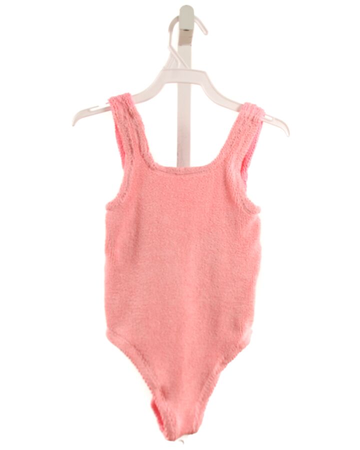HUNZA G  PINK SEERSUCKER   1-PIECE SWIMSUIT