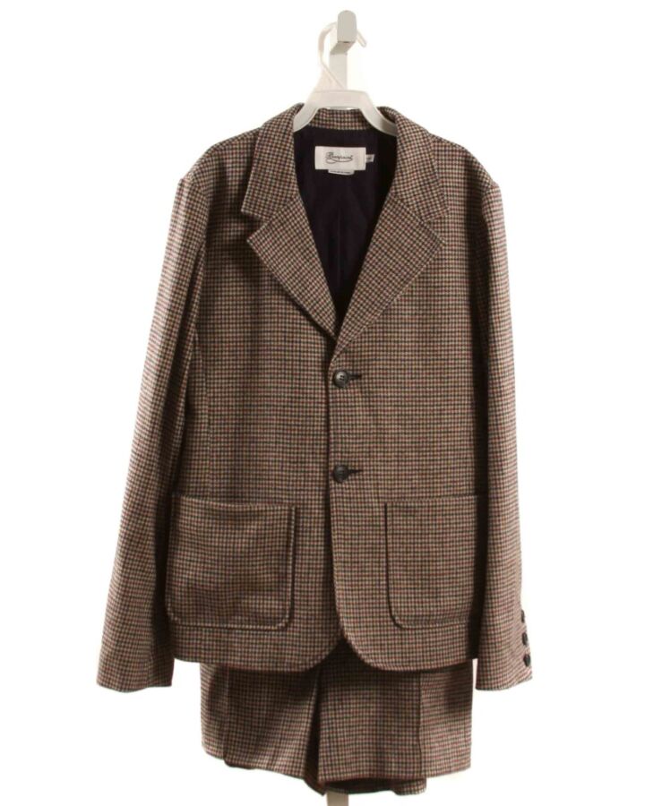 BONPOINT  BROWN  HOUNDSTOOTH  2-PIECE OUTFIT