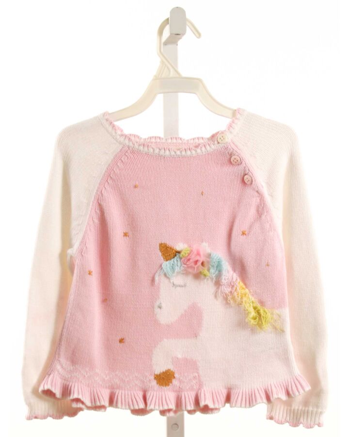 ZUBELS  PINK    SWEATER WITH TULLE