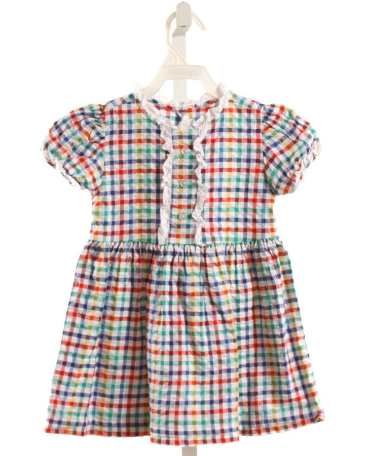 JAMES & LOTTIE  MULTI-COLOR  PLAID  DRESS WITH RUFFLE