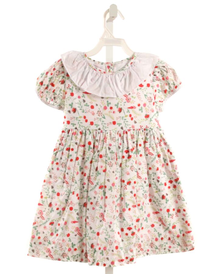 BELLA BLISS  RED  FLORAL  DRESS WITH RUFFLE