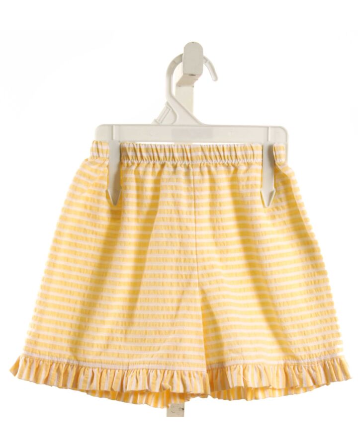 FLORENCE EISEMAN  YELLOW  STRIPED  SHORTS WITH RUFFLE