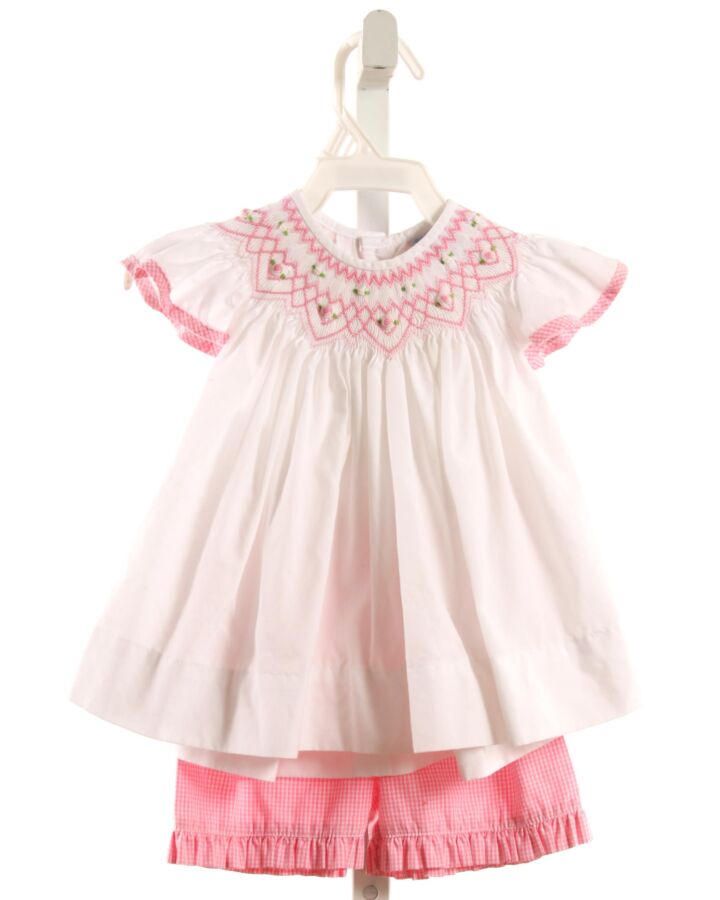 REMEMBER NGUYEN  WHITE   SMOCKED 2-PIECE OUTFIT