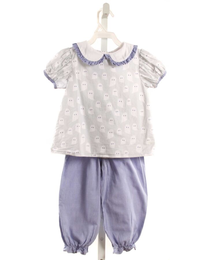 ANVY KIDS  BLUE  GINGHAM  2-PIECE OUTFIT WITH RUFFLE