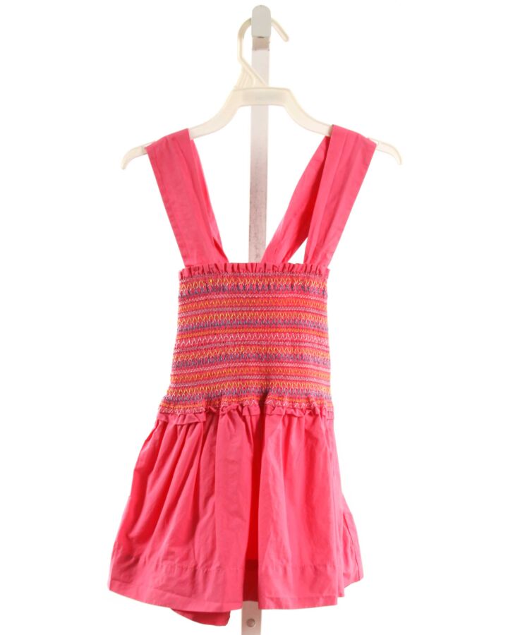 CAKE FOR DINNER  HOT PINK   SMOCKED SLEEVELESS SHIRT