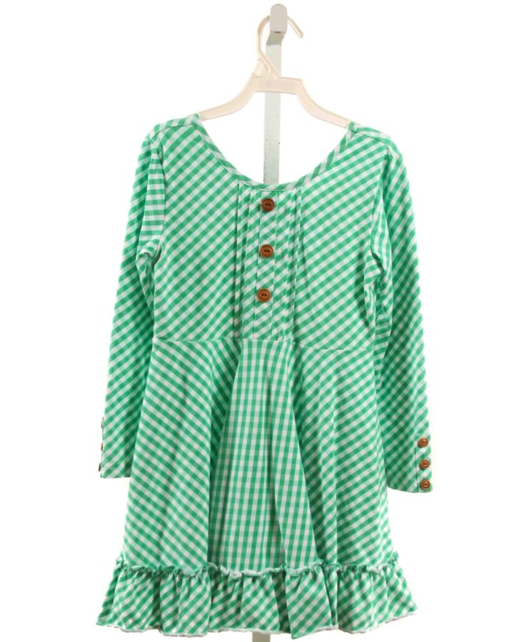 SERENDIPITY  GREEN  GINGHAM  KNIT DRESS