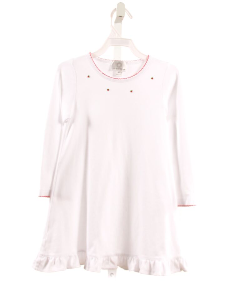 THE PROPER PEONY  WHITE    KNIT DRESS WITH PICOT STITCHING