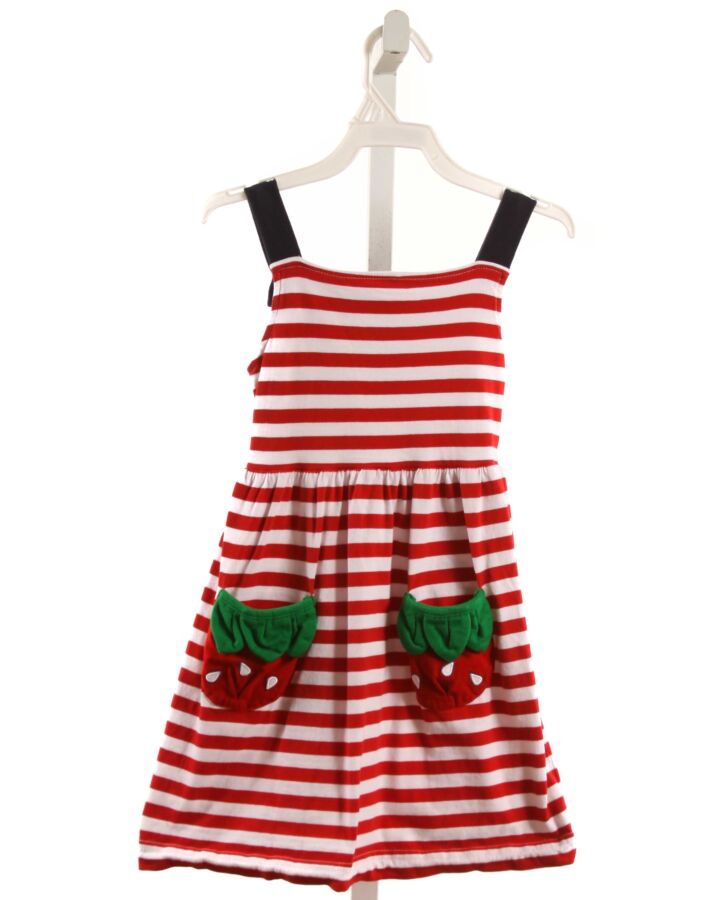 FLORENCE EISEMAN  RED  STRIPED  KNIT DRESS