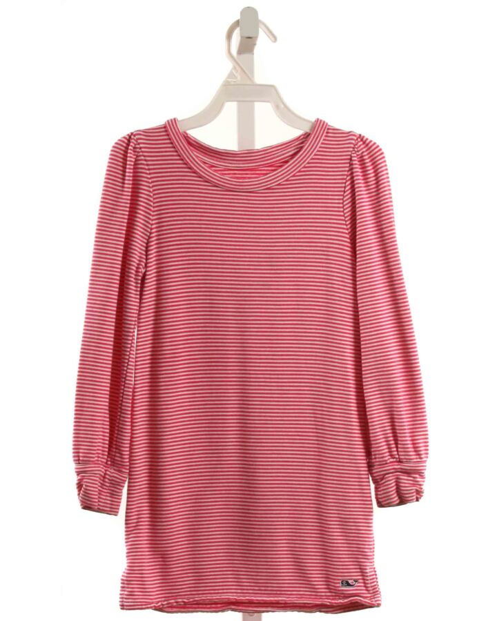 VINEYARD VINES  HOT PINK  STRIPED  KNIT DRESS