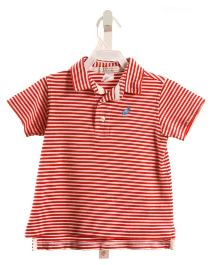 THE BEAUFORT BONNET COMPANY  RED  STRIPED  KNIT SS SHIRT