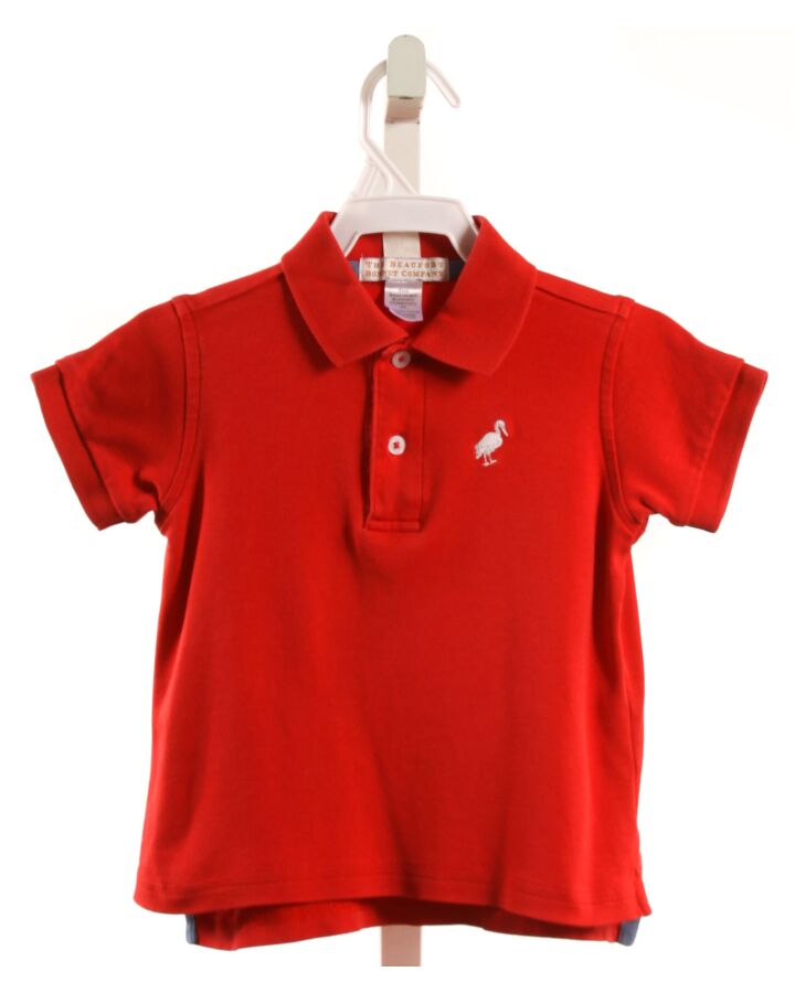 THE BEAUFORT BONNET COMPANY  RED    KNIT SS SHIRT