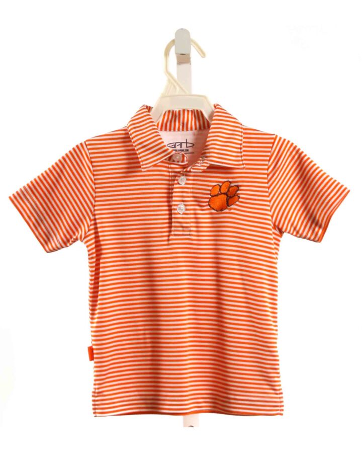 GARB  ORANGE  STRIPED  KNIT SS SHIRT