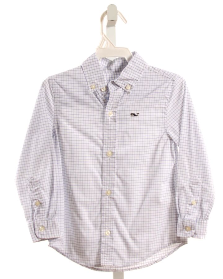 VINEYARD VINES  BLUE  WINDOWPANE  DRESS SHIRT