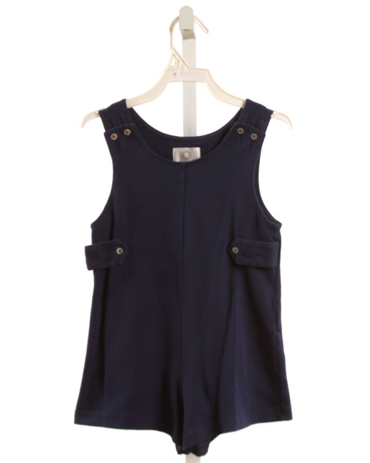 THE PROPER PEONY  NAVY    KNIT ROMPER