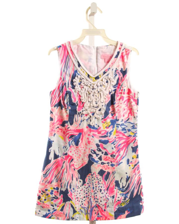 LILLY PULITZER  HOT PINK   APPLIQUED KNIT DRESS