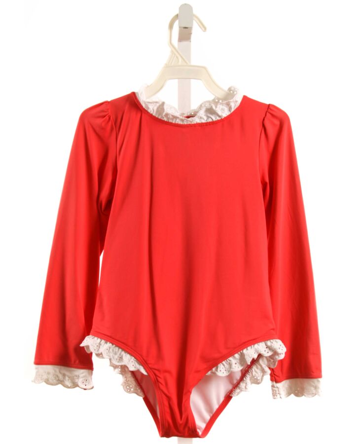 THE BEAUFORT BONNET COMPANY  RED    1-PIECE SWIMSUIT WITH EYELET TRIM