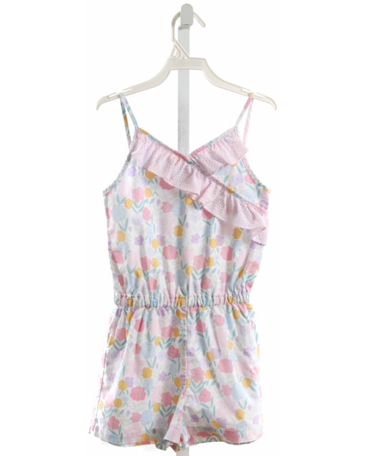 JAMES & LOTTIE  PINK  FLORAL  ROMPER WITH RUFFLE