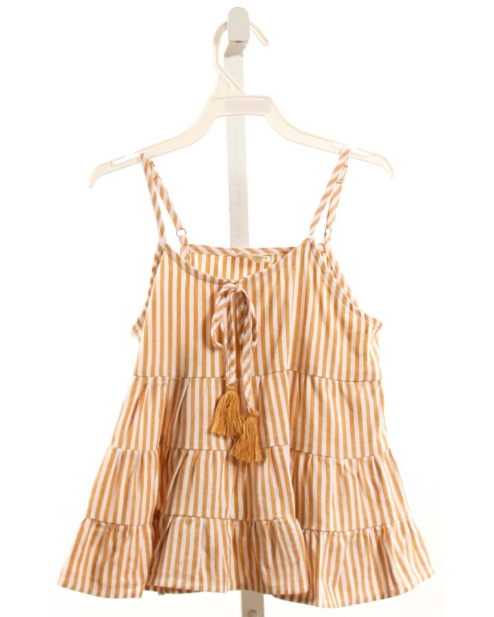 HAYDEN GIRLS  BROWN  STRIPED  SLEEVELESS SHIRT