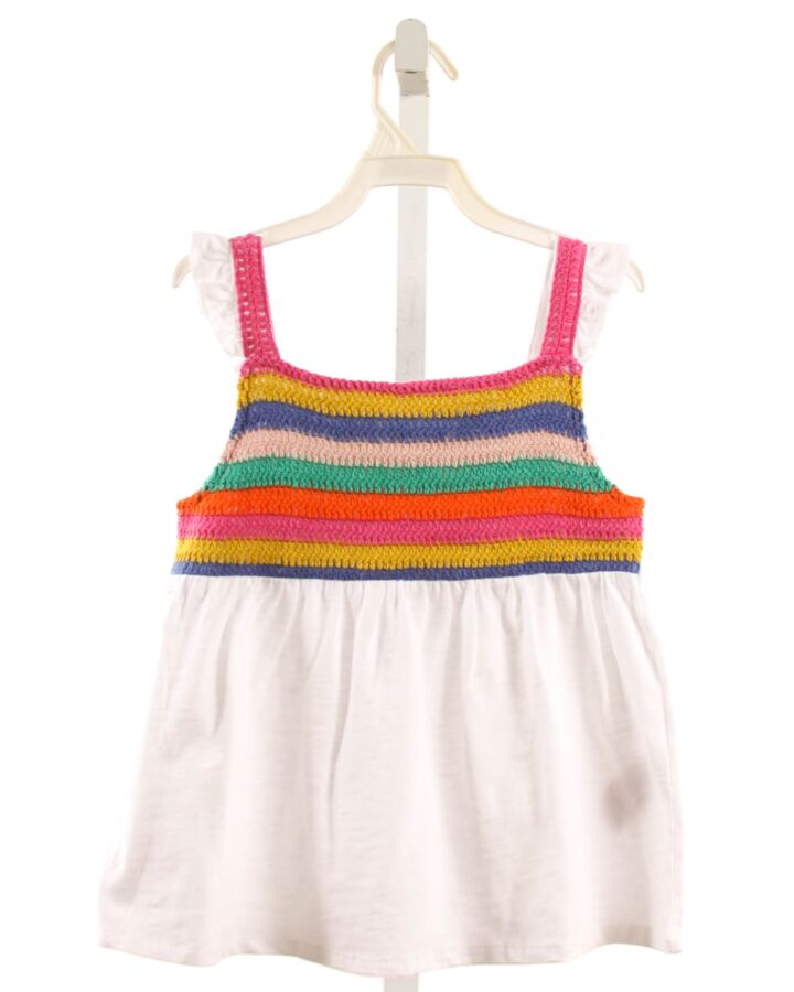 MINI BODEN  WHITE   EMBROIDERED SLEEVELESS SHIRT