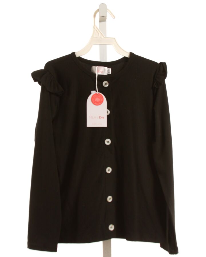 MILA & ROSE  BLACK    CARDIGAN WITH RUFFLE