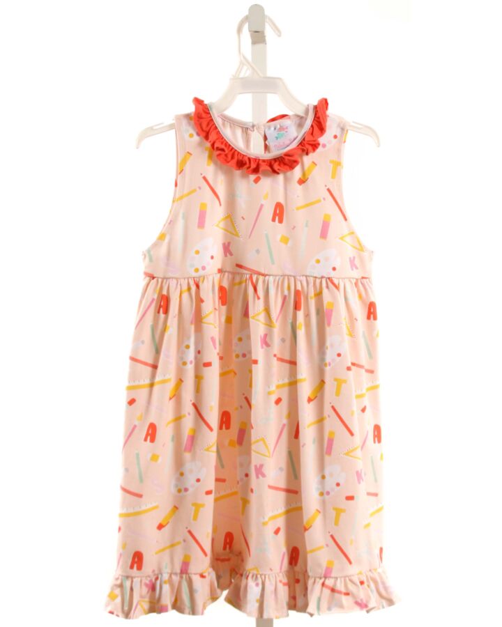 STITCHY FISH  LT PINK  PRINT  KNIT DRESS