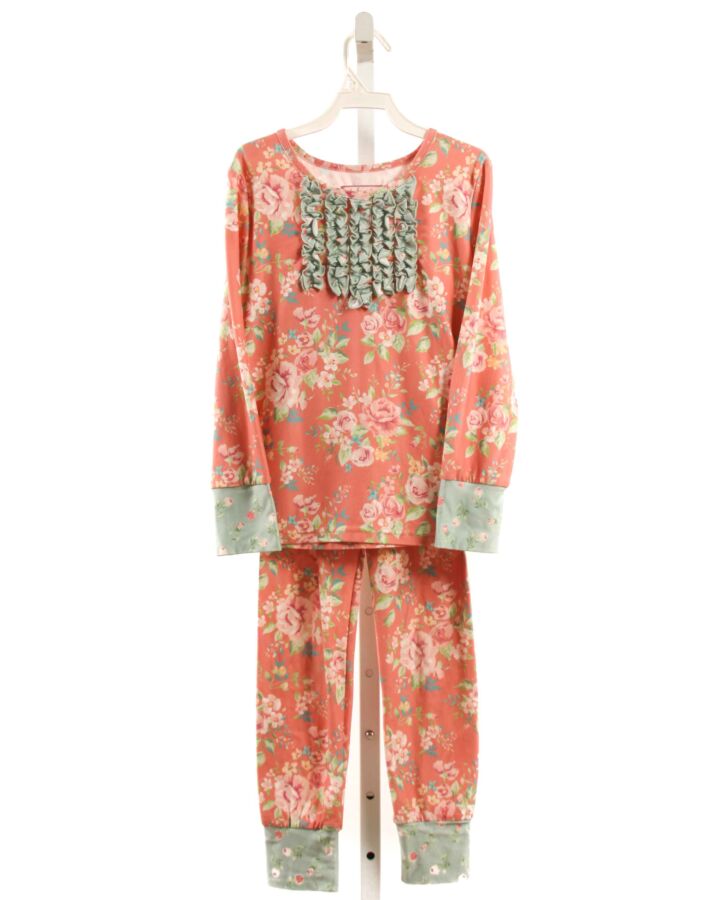 CHEEKY PLUM  PINK  FLORAL  LOUNGEWEAR WITH RUFFLE