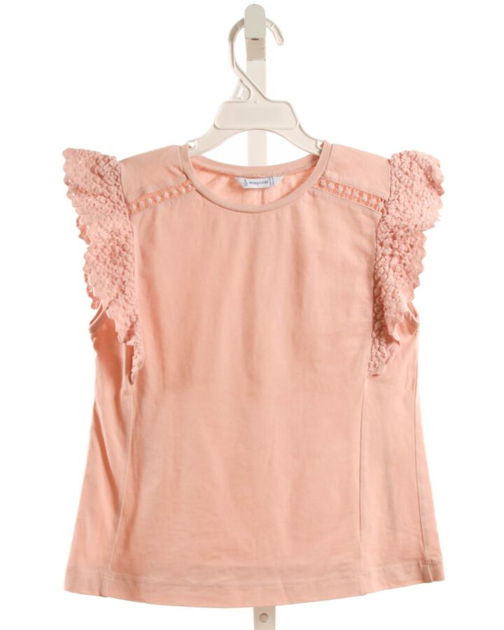 MAYORAL  PINK    SLEEVELESS SHIRT WITH RUFFLE