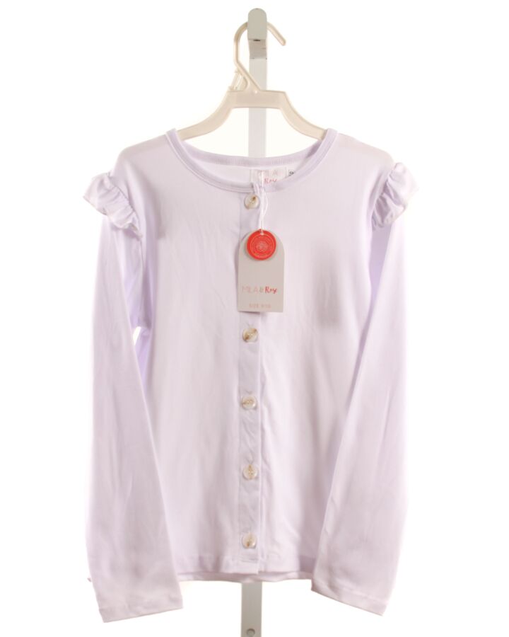 MILA & ROSE  WHITE    CARDIGAN WITH RUFFLE