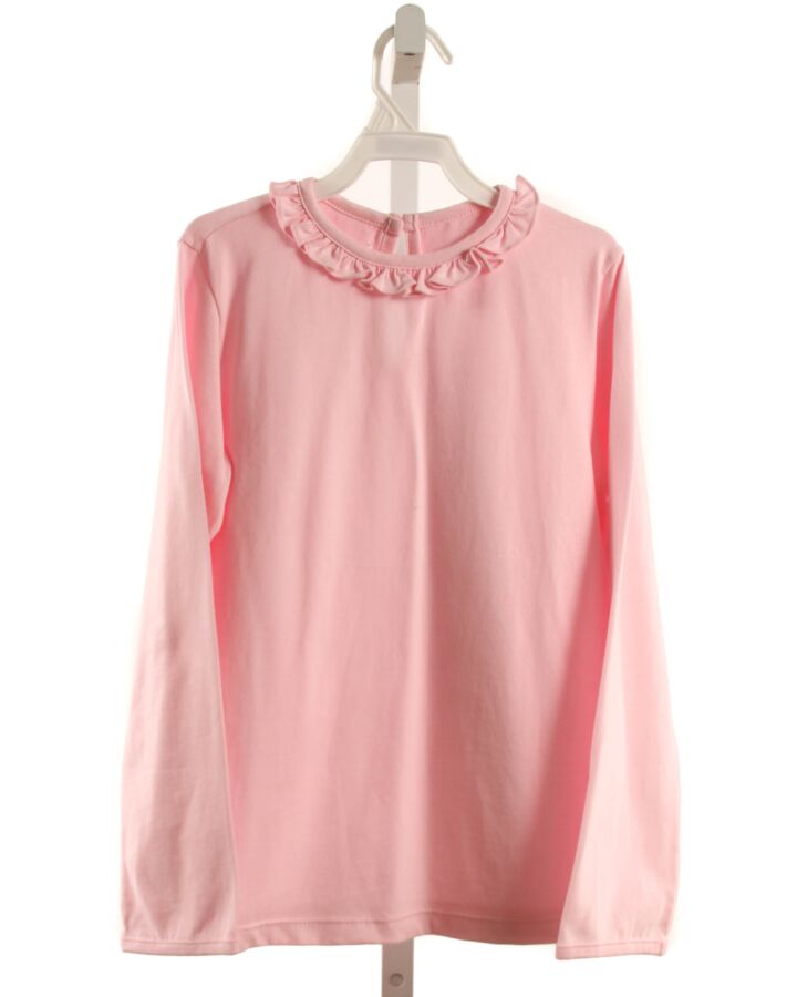 PEGGY GREEN  PINK    KNIT LS SHIRT WITH RUFFLE