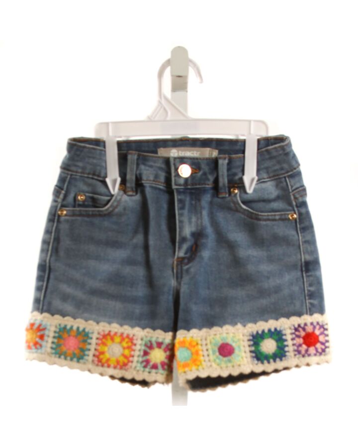 TRACTR  DENIM   EMBROIDERED SHORTS