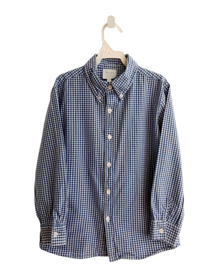 LITTLE ENGLISH  NAVY  GINGHAM  DRESS SHIRT