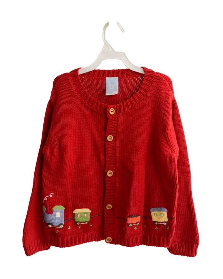 BELLA BLISS  RED   APPLIQUED CARDIGAN