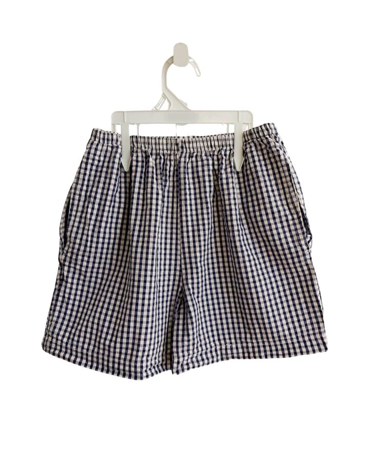 OLLIE & BESS  NAVY SEERSUCKER WINDOWPANE  SHORTS