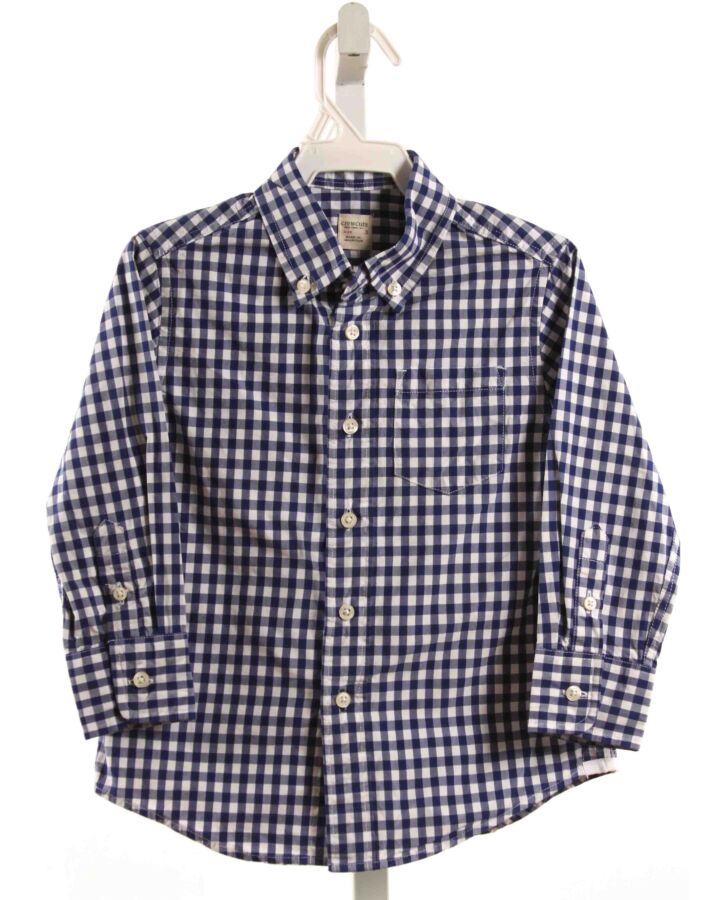 CREWCUTS  NAVY  GINGHAM  DRESS SHIRT