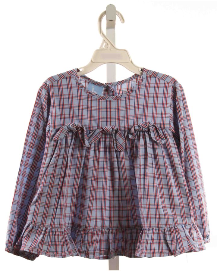 BELLA BLISS  BLUE  PLAID  SHIRT-LS