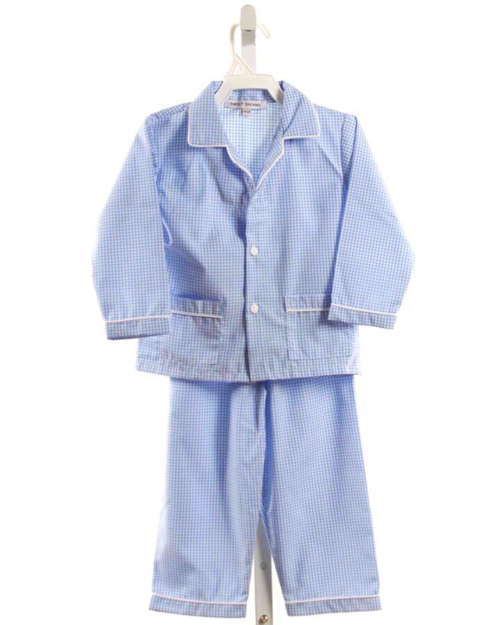 SWEET DREAMS  BLUE  GINGHAM  LOUNGEWEAR