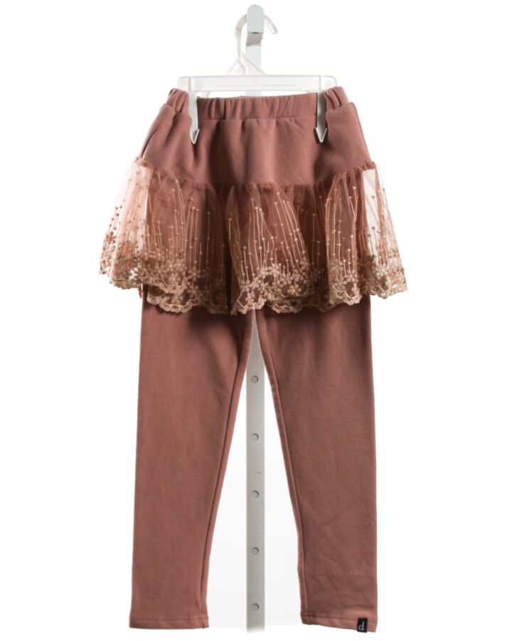 DEUX PAR DEUX  PINK    PANTS WITH LACE TRIM